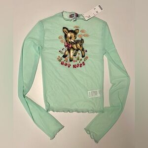 Nwt Urban Outfitters Hot Mess Mesh Top  Mint New Small